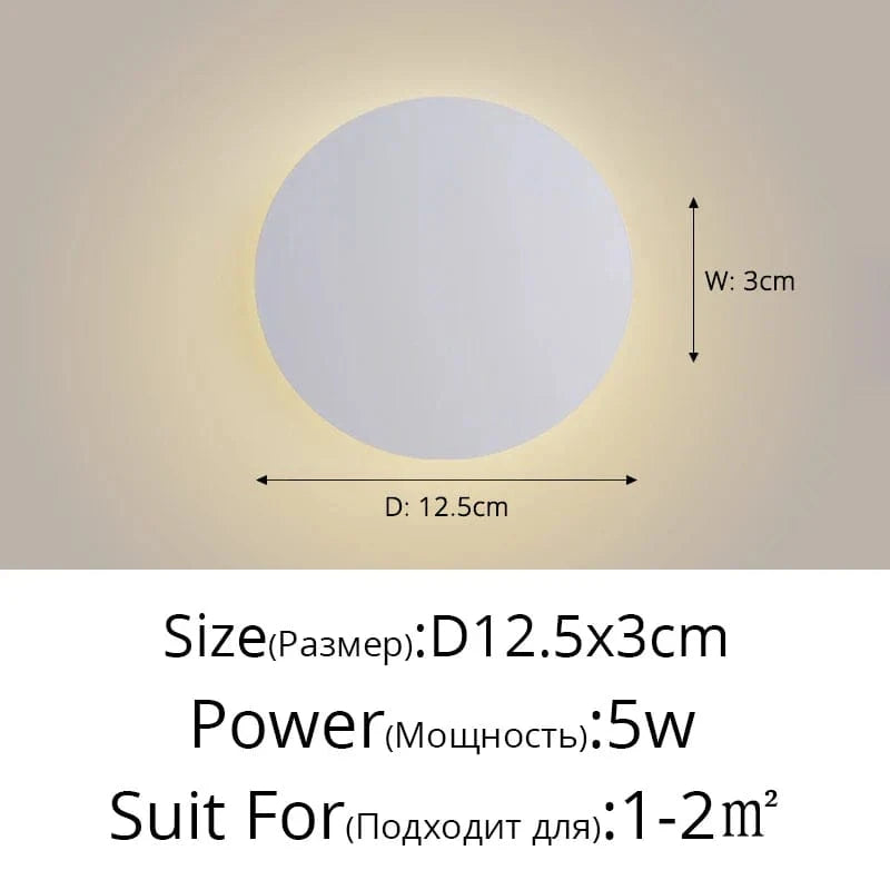 Applique murale DEL tactile nordique pour allée escalier entrée. | Marco Lucetti Blanc D12x3cm 5W / Blanc chaud (2700-3500K)