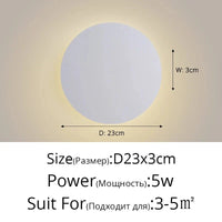 Applique murale DEL tactile nordique pour allée escalier entrée. | Marco Lucetti Blanc D23x3cm 5W / Blanc chaud (2700-3500K)