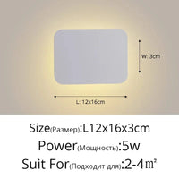 Applique murale DEL tactile nordique pour allée escalier entrée. | Marco Lucetti Blanc L12x16cm 5W / Blanc chaud (2700-3500K)