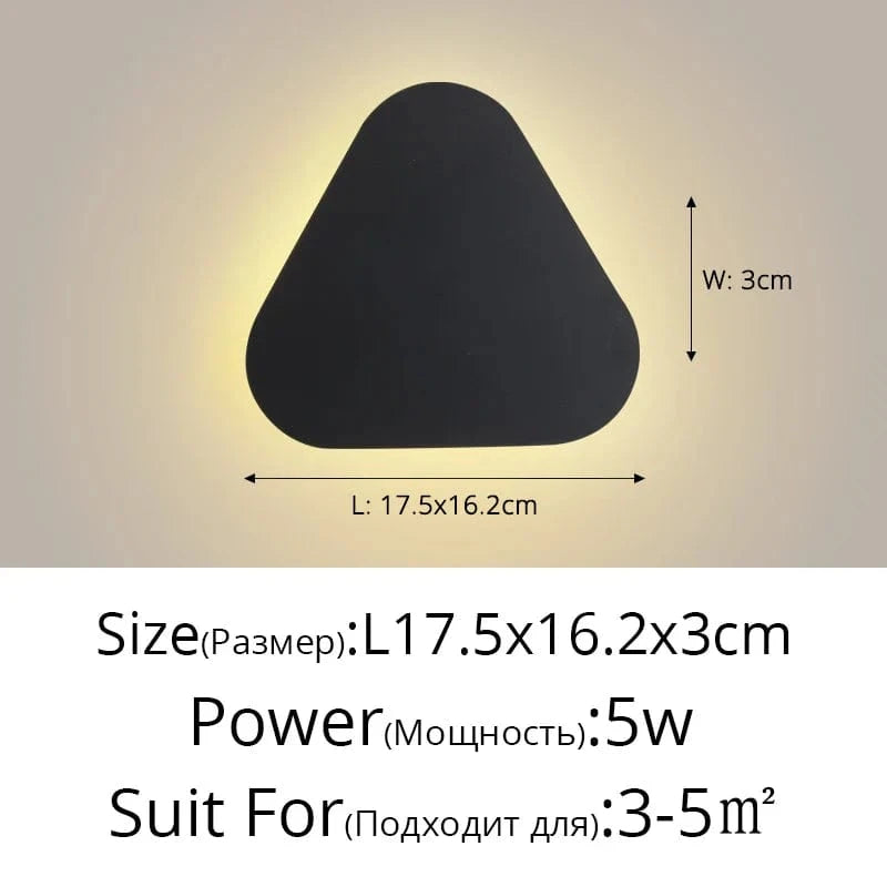 Applique murale DEL tactile nordique pour allée escalier entrée. | Marco Lucetti Noir L17x16cm 5W / Blanc chaud (2700-3500K)