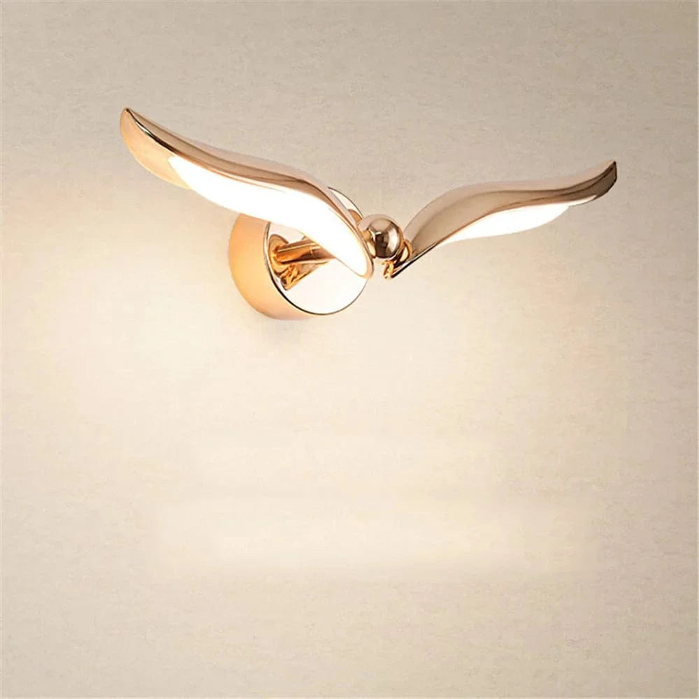 Applique murale Deluxe à LED en forme de mouette dorée | Marco Lucetti