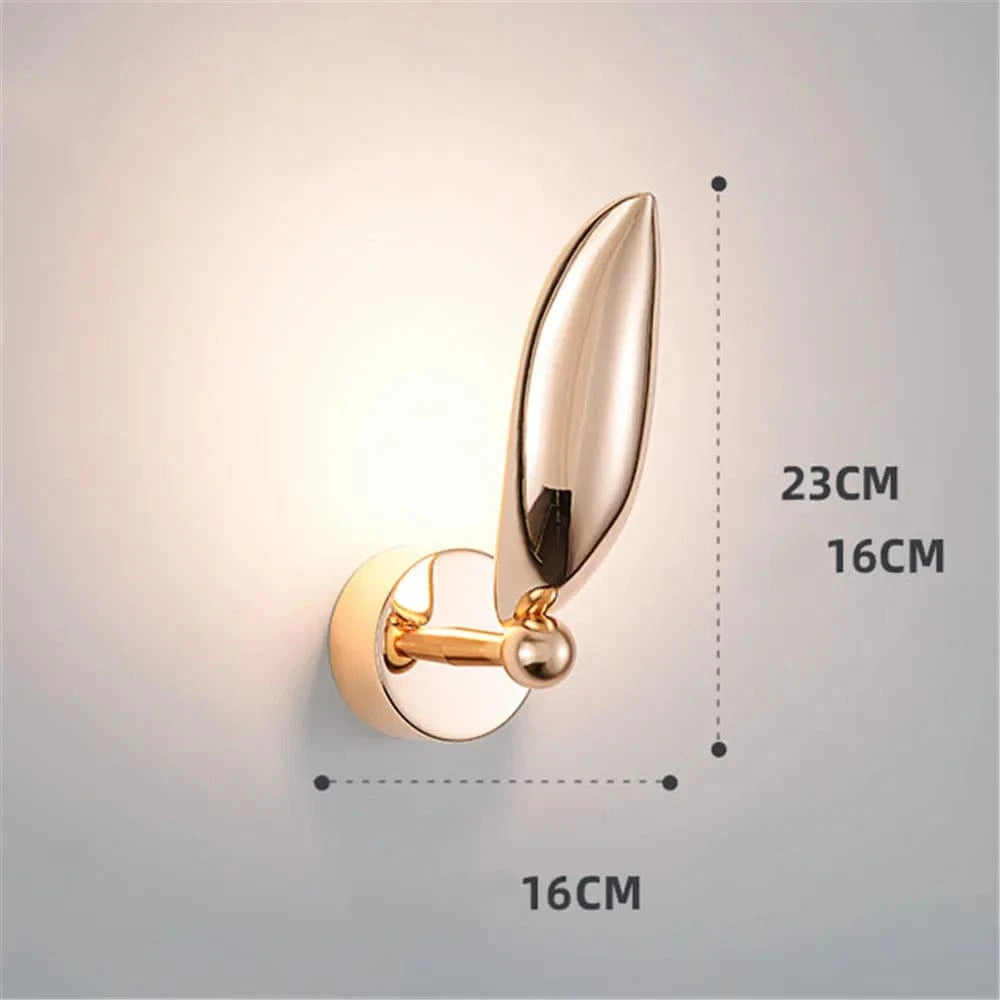 Applique murale Deluxe à LED en forme de mouette dorée | Marco Lucetti Tête unique