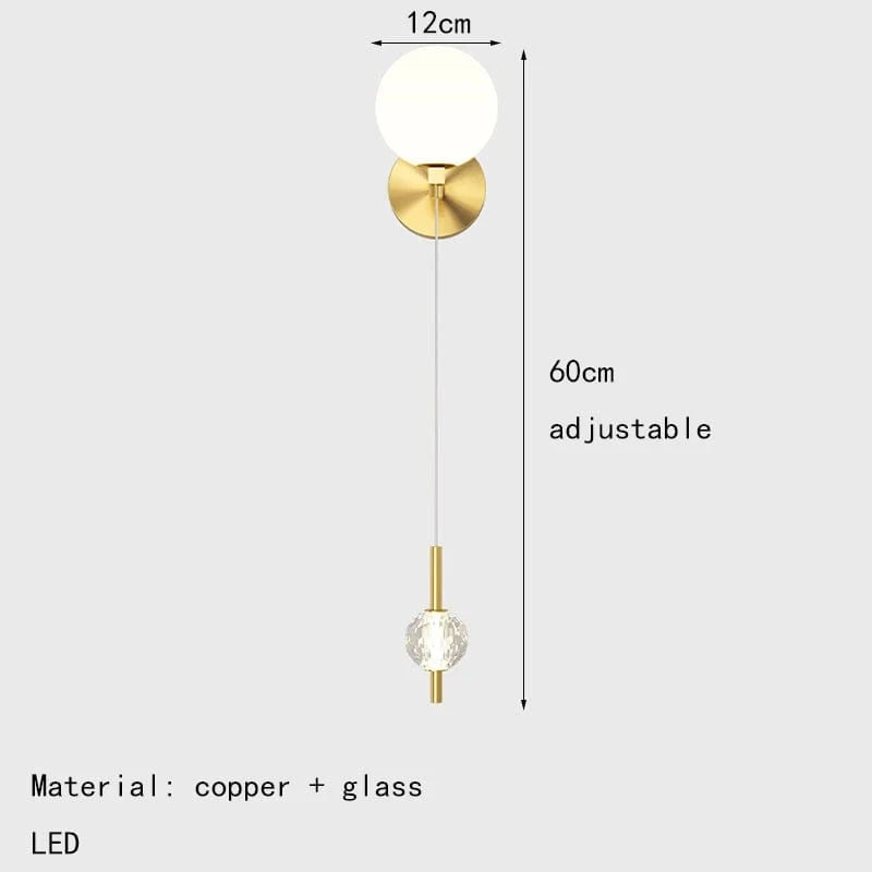 Applique murale deluxe en laiton avec 3 appliques interchangeables. | Marco Lucetti Changeable