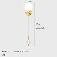 Applique murale deluxe en laiton avec 3 appliques interchangeables. | Marco Lucetti Changeable