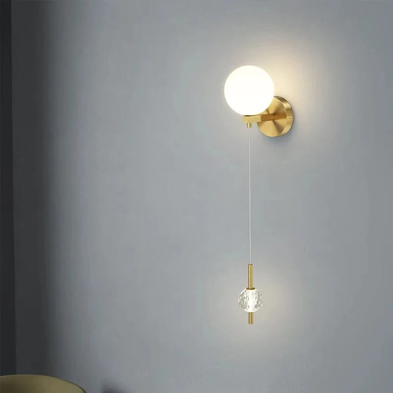 Applique murale deluxe en laiton avec 3 appliques interchangeables. | Marco Lucetti Changeable