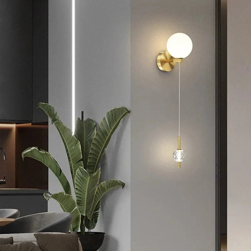 Applique murale deluxe en laiton avec 3 appliques interchangeables. | Marco Lucetti Changeable