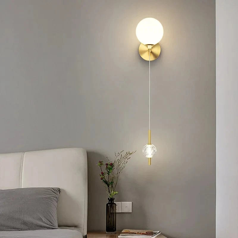 Applique murale deluxe en laiton avec 3 appliques interchangeables. | Marco Lucetti Changeable