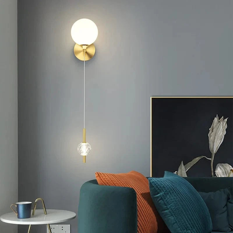 Applique murale deluxe en laiton avec 3 appliques interchangeables. | Marco Lucetti Changeable