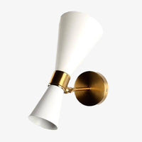 Applique murale design à LED - Abat-jour double triangle arrondi | Marco Lucetti Blanc