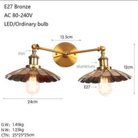 Applique murale design à LED - Luminaire mural double lampes métal retro Light | Marco Lucetti Bronze