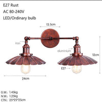 Applique murale design à LED - Luminaire mural double lampes métal retro Light | Marco Lucetti Rouille