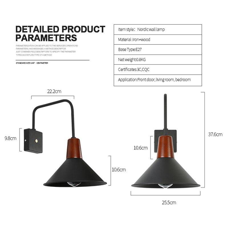 Applique murale design ajustable - Noir & Métal | Marco Lucetti