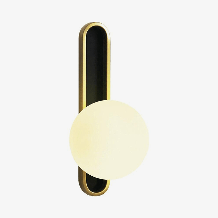 Applique murale design dorée avec boule en cristal - Édition American Luxe