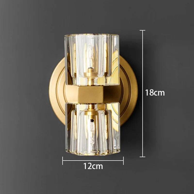 Applique murale design dorée en verre post-moderne pour une chambre à coucher tendance | Marco Lucetti Lumière chaude