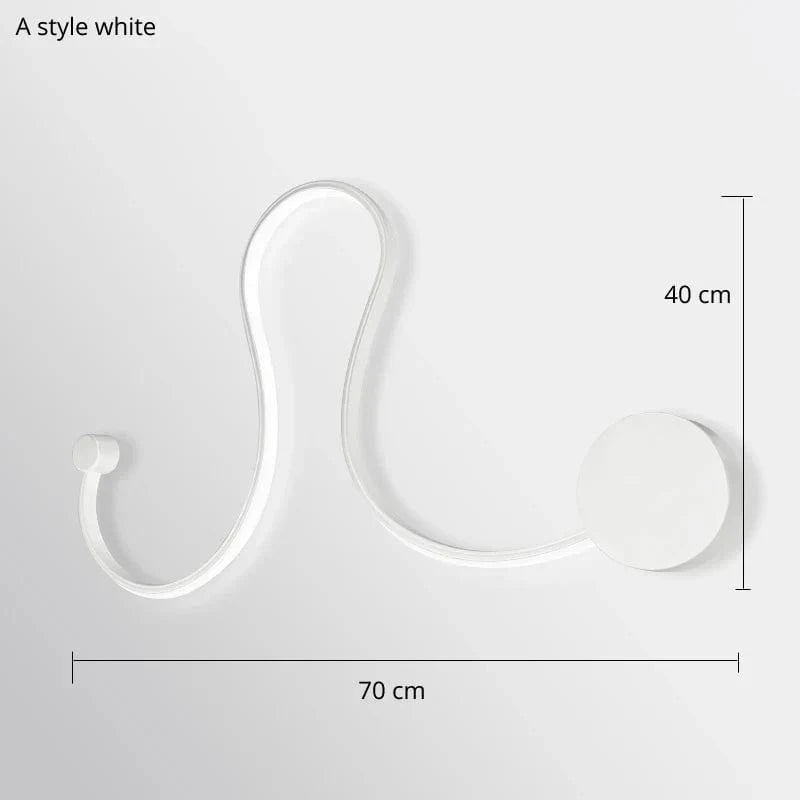 Applique murale design en acrylique et fer LED pour une décoration tendance | Marco Lucetti A blanc de 70CM / CHINE / Blanc chaud