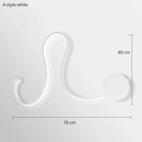 Applique murale design en acrylique et fer LED pour une décoration tendance | Marco Lucetti A blanc de 70CM / CHINE / Blanc chaud