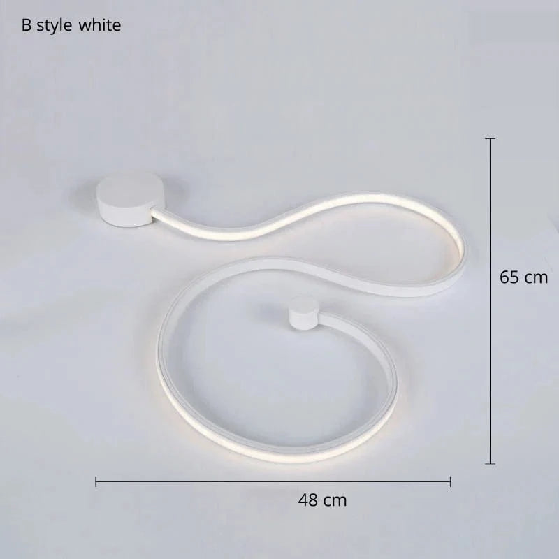 Applique murale design en acrylique et fer LED pour une décoration tendance | Marco Lucetti B 65CM blanc / CHINE / Blanc chaud