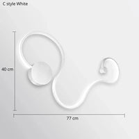 Applique murale design en acrylique et fer LED pour une décoration tendance | Marco Lucetti C 77CM blanc / CHINE / Blanc chaud