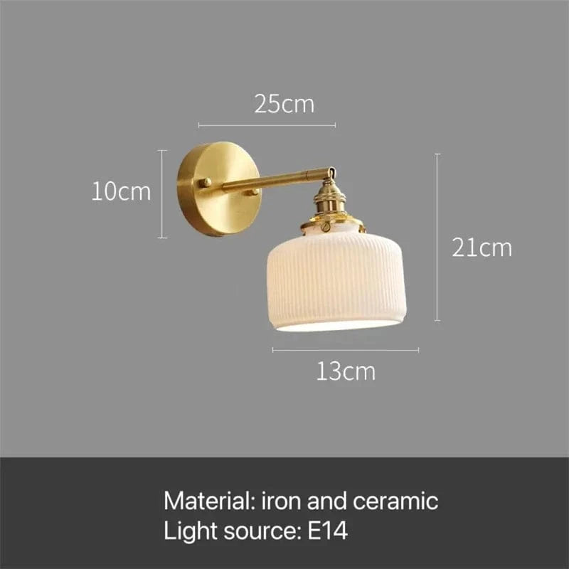 Applique murale design en laiton et céramique | Marco Lucetti A-Commutateur rotatif