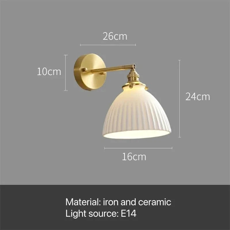 Applique murale design en laiton et céramique | Marco Lucetti B-Commutateur rotatif