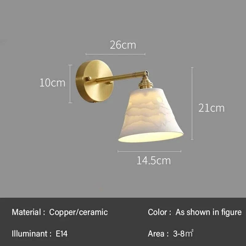 Applique murale design en laiton et céramique | Marco Lucetti Commutateur rotatif D