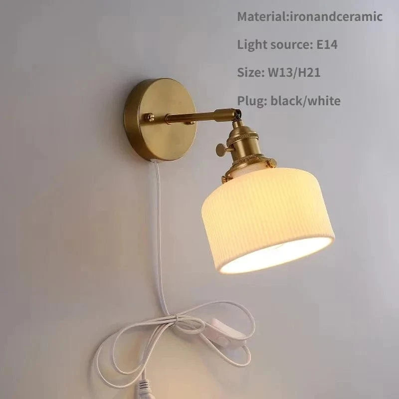 Applique murale design en laiton et céramique | Marco Lucetti Fils de prise A