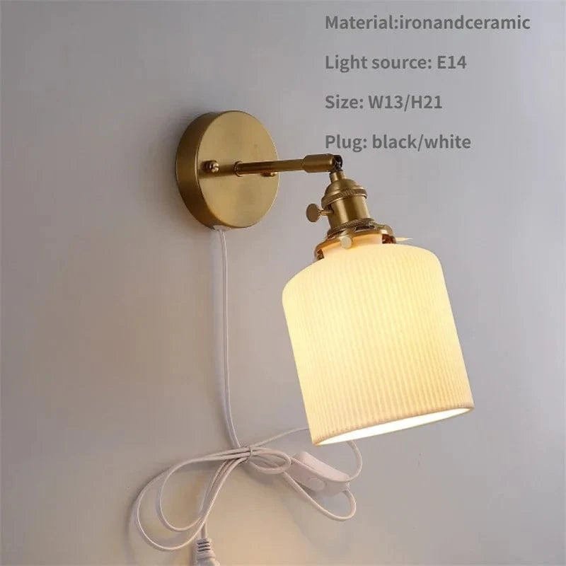 Applique murale design en laiton et céramique | Marco Lucetti Fils de prise C