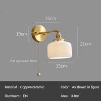 Applique murale design en laiton et céramique | Marco Lucetti Interrupteur à fil A-Pull