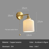 Applique murale design en laiton et céramique | Marco Lucetti Interrupteur à fil C-Pull