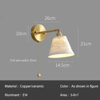 Applique murale design en laiton et céramique | Marco Lucetti Interrupteur à fil D-Pull