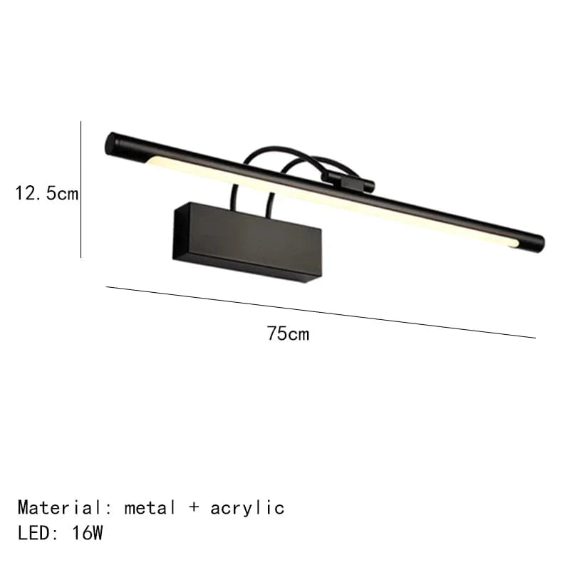 Applique murale design en métal pour éclairage - Livraison directe assurée | Marco Lucetti 75cm-Noir / Lumière chaude