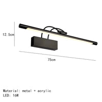 Applique murale design en métal pour éclairage - Livraison directe assurée | Marco Lucetti 75cm-Noir / Lumière chaude