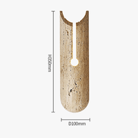 Applique murale design en pierre naturelle décorative | Marco Lucetti D100x350mm / Blanc chaud | 6W