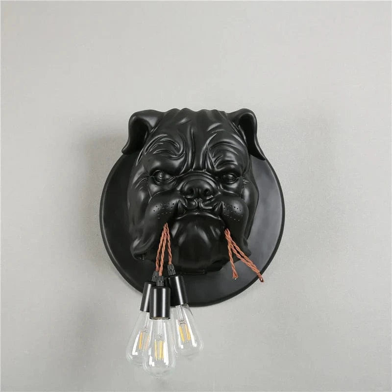 Applique murale design en résine de gorille Art Déco LED vintage | Marco Lucetti Carlin noir