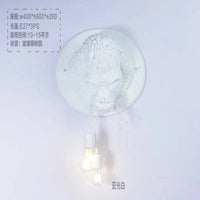 Applique murale design en résine de gorille Art Déco LED vintage | Marco Lucetti Chimpanzé blanc