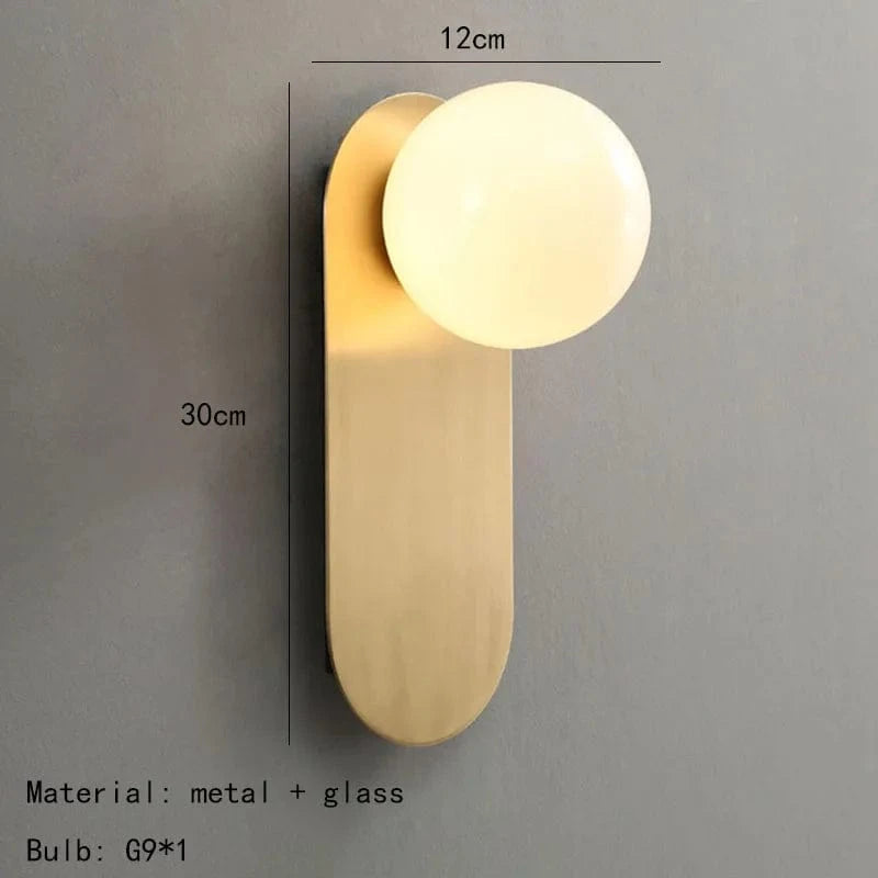 Applique murale design en verre et métal pour intérieur haut de gamme | Marco Lucetti Style D / Lumière naturelle