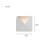 Applique murale design géométrique Aisle | Marco Lucetti Square - Blanc 3W