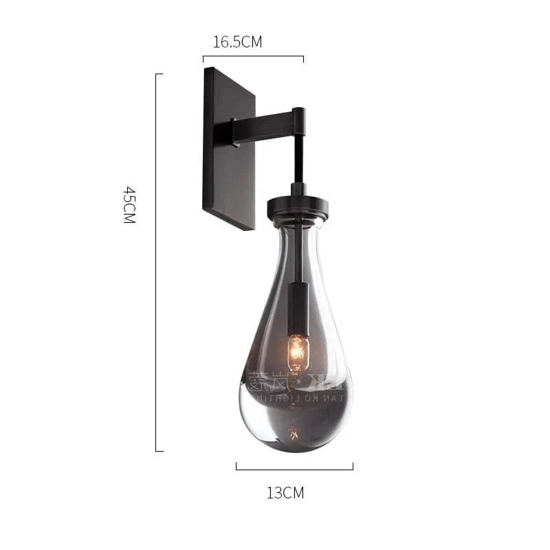 Applique Murale Design Goutte d'Eau Cristal LED Cuivre Nordique | Marco Lucetti Cuivre 8 / 4W