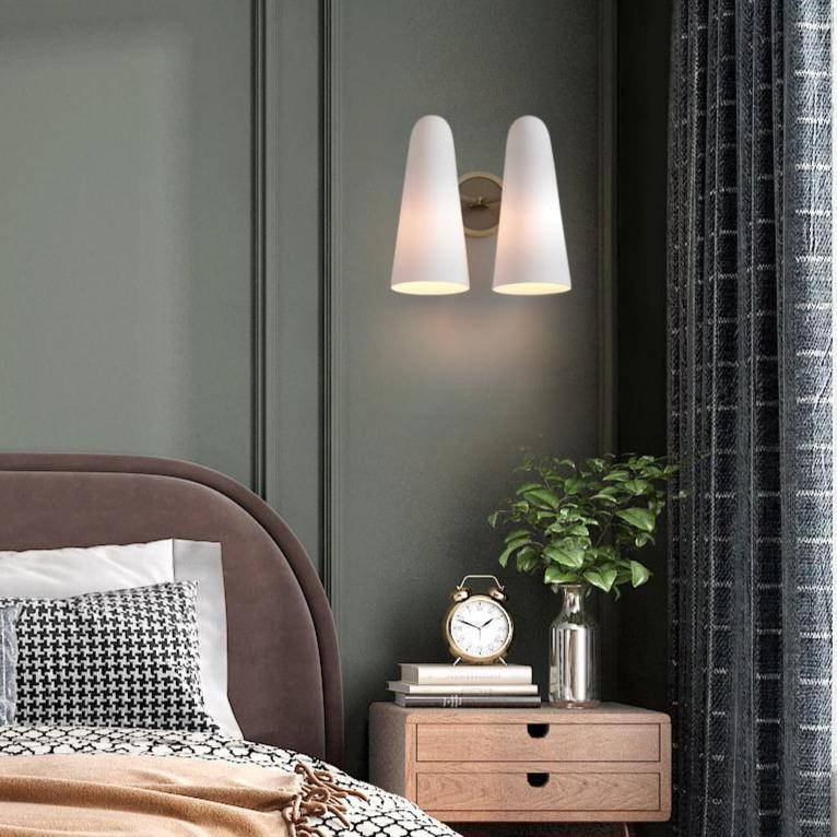 Applique murale design LED - Abat-jour conique arrondi Café | Marco Lucetti