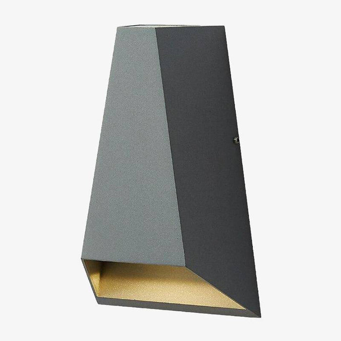 Applique murale design LED - Abat-jour géométrique métal gris Outdoor | Marco Lucetti