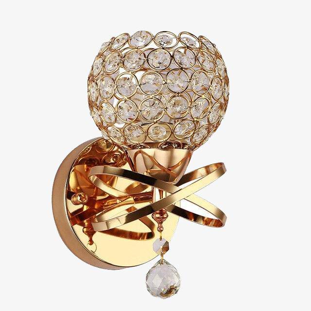 Applique murale design LED "Alia" en métal doré | Marco Lucetti