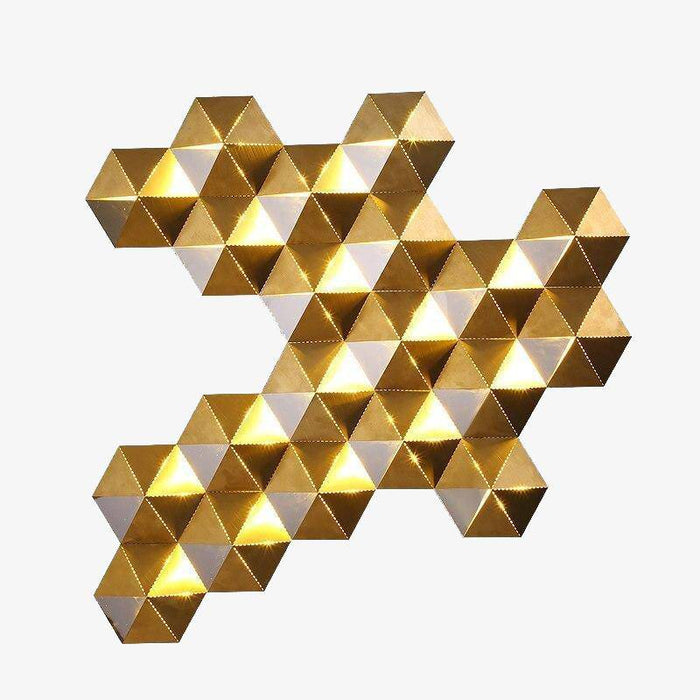 Applique murale LED Luxe Géométrique Or