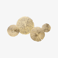 Applique murale LED fleurs dorées ou cuivrées