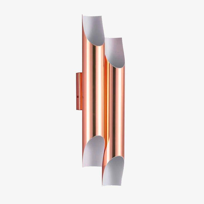 Applique murale LED rose gold cylindre ouvert