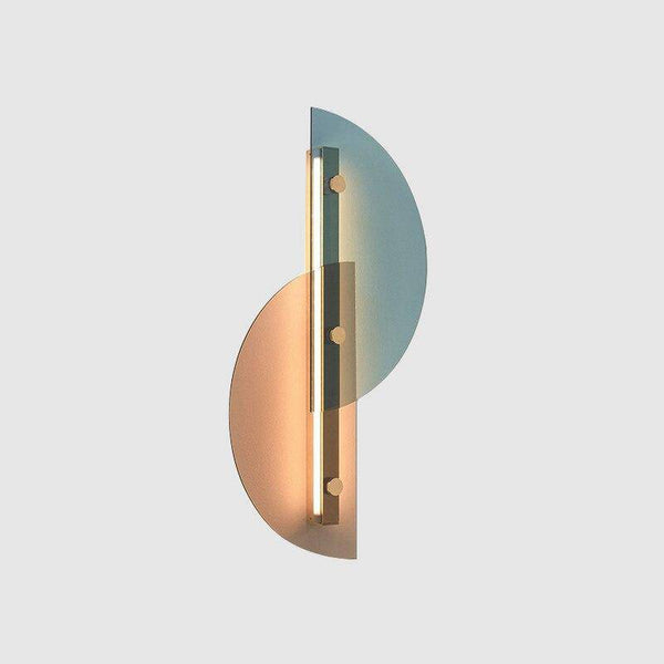Applique murale design LED - Demi cercle en verre coloré | Marco Lucetti