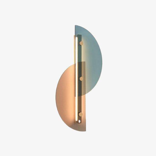 Applique murale design LED - Demi cercle en verre coloré | Marco Lucetti