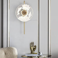 Applique murale design LED - Disque en verre floral | Marco Lucetti