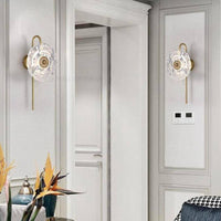 Applique murale design LED - Disque en verre floral | Marco Lucetti