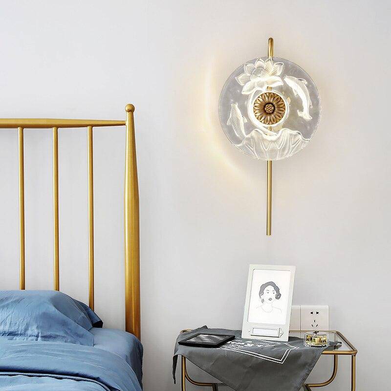 Applique murale design LED - Disque en verre floral | Marco Lucetti