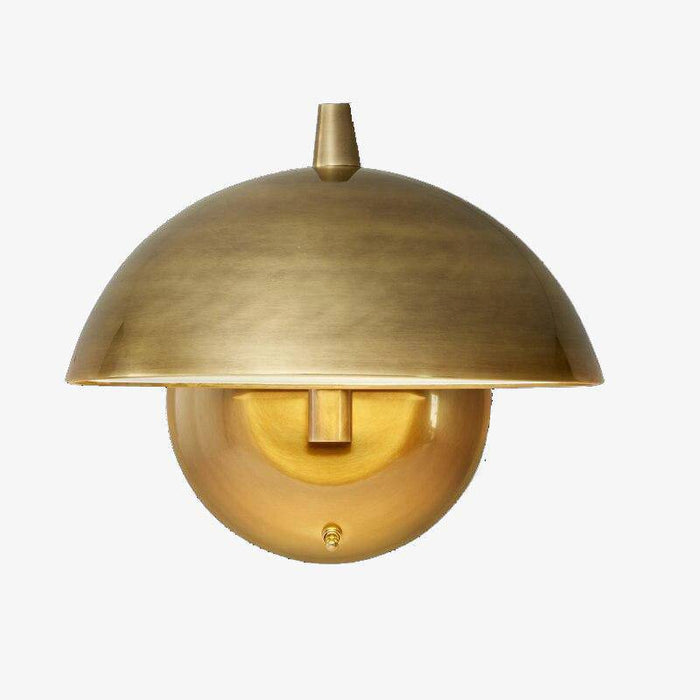 Applique murale LED dorée style Mushroom
